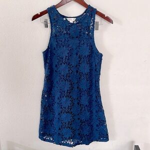 Decree Crochet Blue Dress